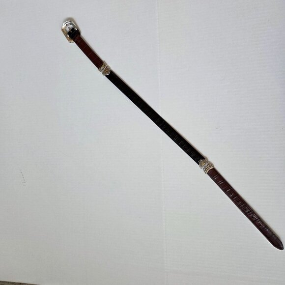 Brighton Belt Womens 28 Marcus Two Tone Black Brown Reversible Western - Picture 15 of 16